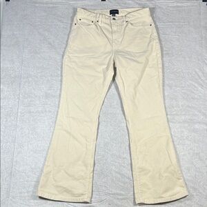 Lucky Brand Corduroy Pants in Cream. Stevie High Rise flare.  Size. 14/32R.